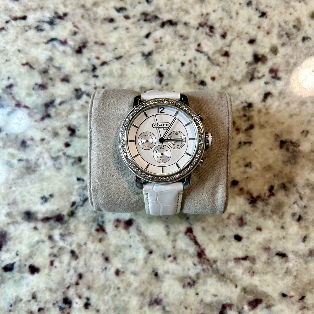 Silver Watch with Swarovski Crystals - Picture 2 of 7